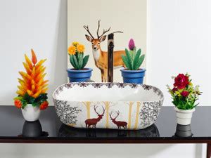 Warrix WARRIX LUXURIOUS BASIN (18*13*5) DESIGN TABLE TOP WASH BASIN ...