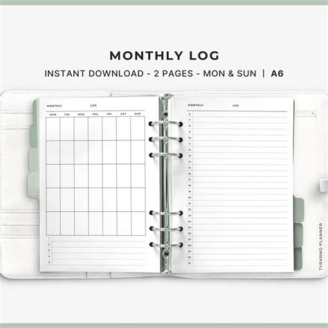 Image result for Month Tracking Log