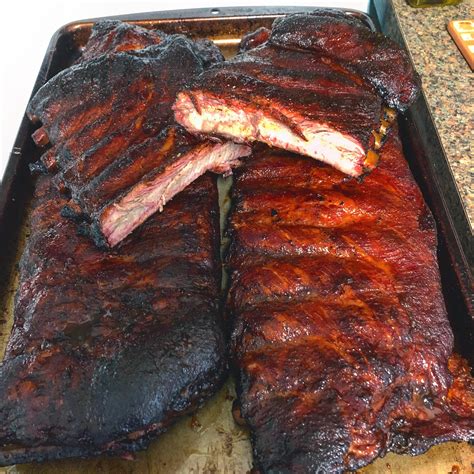 My second attempt at smoking ribs. Turned out fantastic! 3-2-1 method ...