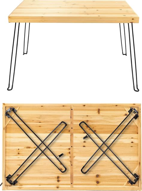 Amazon.com: Sleekform Wooden Folding Dining Table for 4 - Farmhouse ...