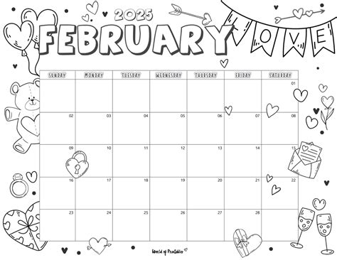 2025 Coloring Calendar - Free Printables - World of Printables