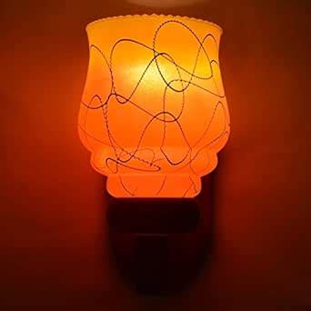 Somil Dn4p139 Glass and Wood Decorative Wall Lamp Light with All ...