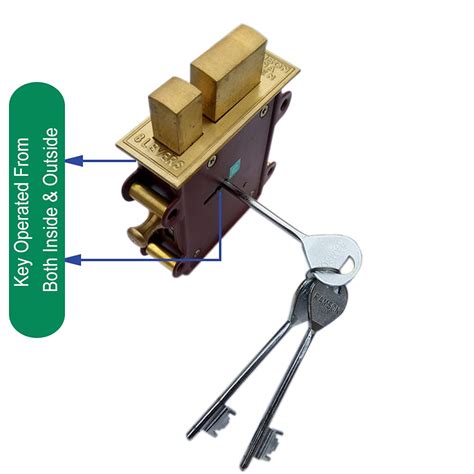 RAMSON Brass Locking Bolt, Operated from Both Side Door Lock with ...