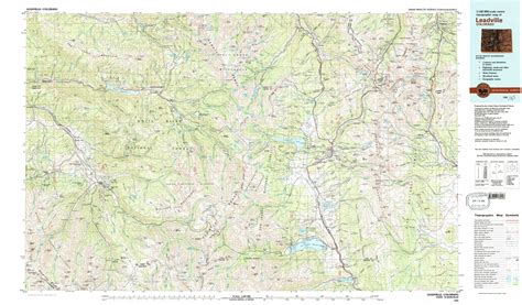 Leadville topographic map, CO - USGS Topo 1:250,000 scale