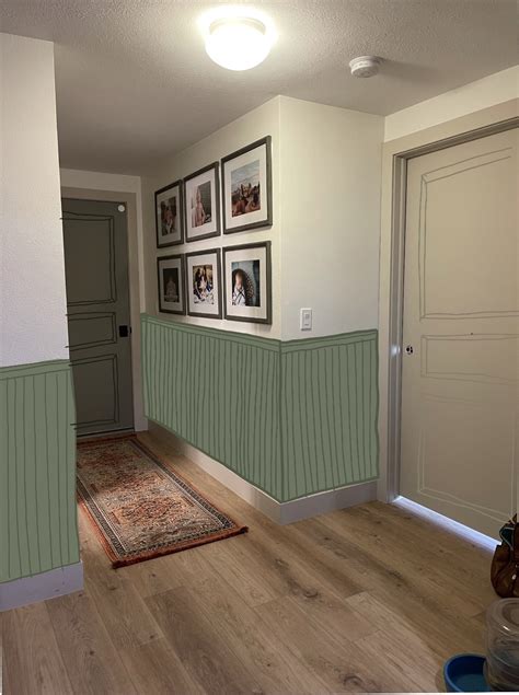Colorful Beadboard Wainscoting at our Small Mudroom - Sprucing Up Mamahood