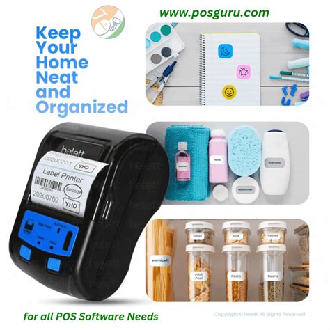 Helett H65C Portable Bluetooth Thermal Label Printer(2in1)with Receipt ...