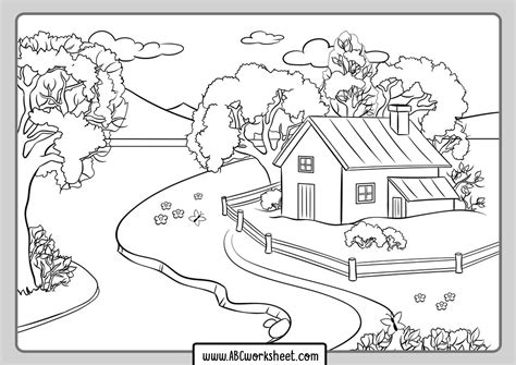Landscape Coloring Sheets Coloring Pages