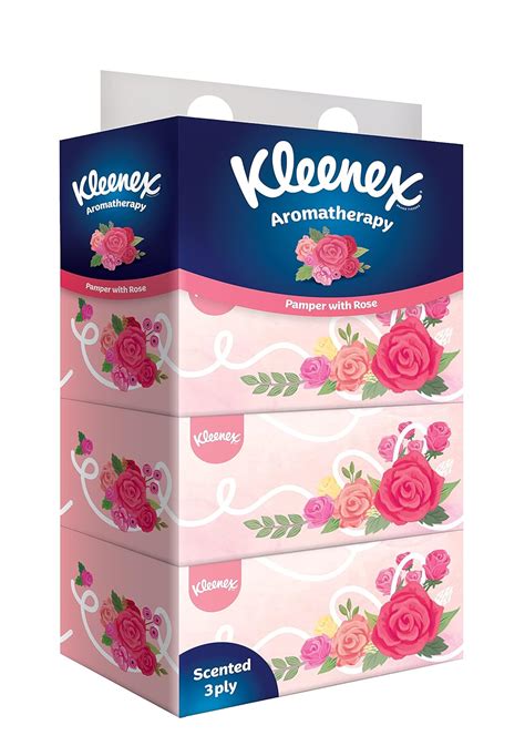 Kleenex® 3 ply Scented Facial Tissue Flat Box - Rose Aroma, 90 Pulls ...
