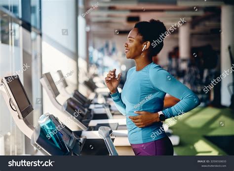 Happy African American Athlete Jogging On Stock Photo 2259310033 ...