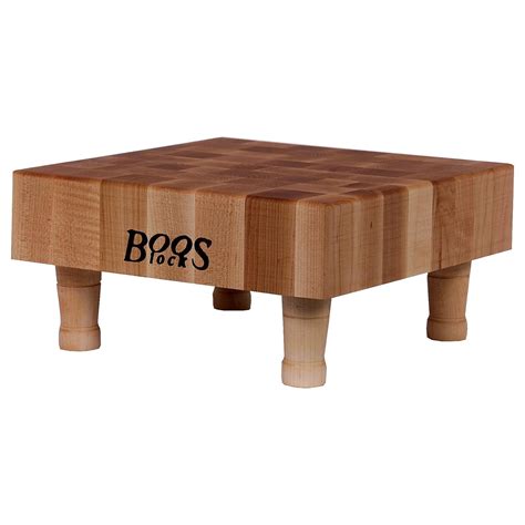 John Boos MC Series Square Wood Cutting Board with Feet, 12" x 12 ...