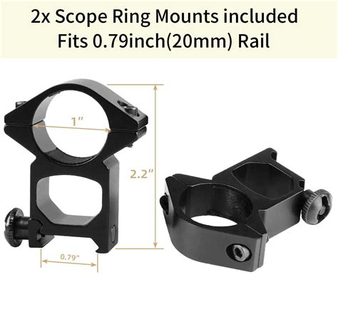 Beileshi 4x32 Compact Rifle Scope, Crosshair Optics Hunting Scope with ...