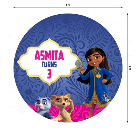 Mira Royal detective Theme Personalized Round Backdrop | Kids – Party ...
