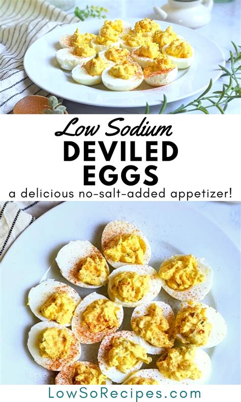 Low Sodium Deviled Eggs | Easy low sodium recipes, Sodium free recipes ...