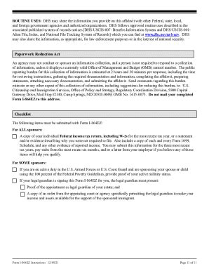 2021-2025 Form USCIS I-864EZ Instructions Fill Online, Printable ...