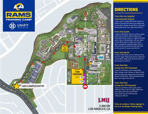 Rams Training Camp 2025 Parking | Los Angeles Rams - therams.com