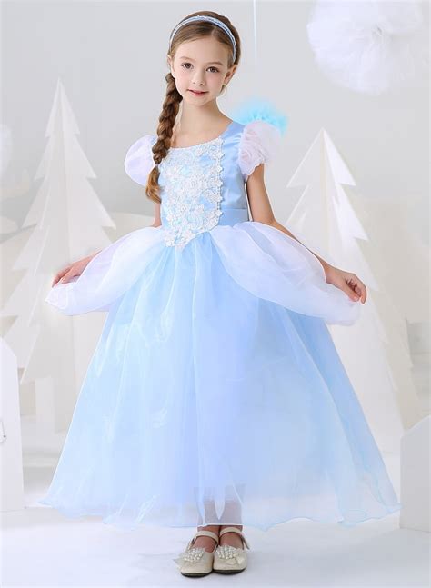 Buy CQDY Cinderella Princess Dress Up Costume Ball Gown Toddler Girl ...