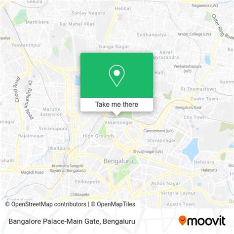 How to Get to Bangalore Palace-Main Gate in Vasantha Nagar by Bus or Metro?