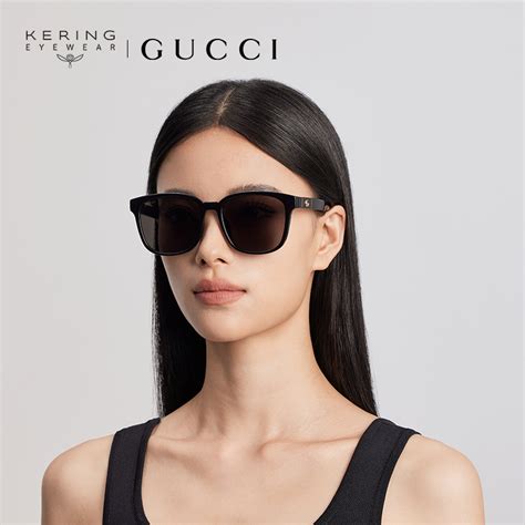 开云眼镜 古驰GUCCI全框板材矩形太阳眼镜墨镜男女款GG0637SK-GUCCI品牌-美乐淘潮牌汇