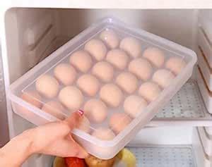 Cpixen 24 Grids Clear Plastic Egg Container Dispenser Box Case Holder ...