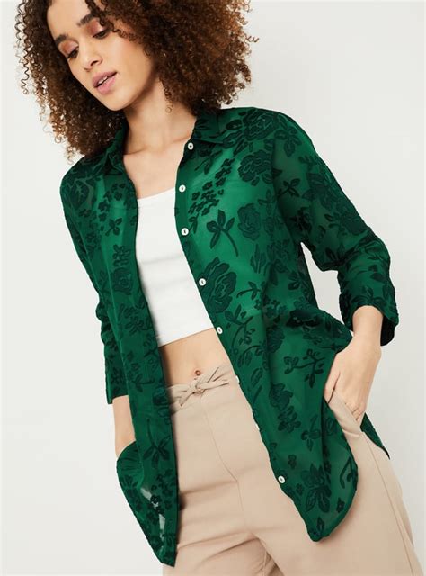 Buy Kalki x Max Women Jacquard Shirt Online at just Rs. 899.0 ...