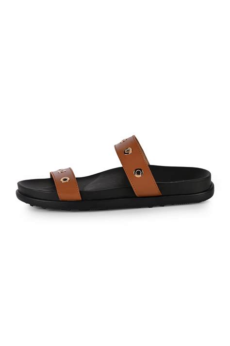 Tan Sliders - Drizzle Circle | Nur