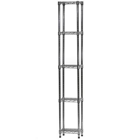 Shelving Inc Wire Shelving with 5 Shelves, 8 x 12 x 96 Inch - Chrome (1 ...