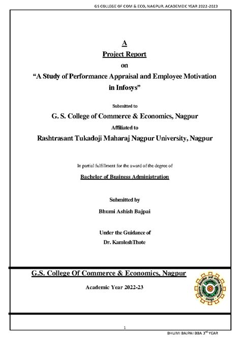 Essential of HRM - 1 A Project Report on “A Study of Performance ...