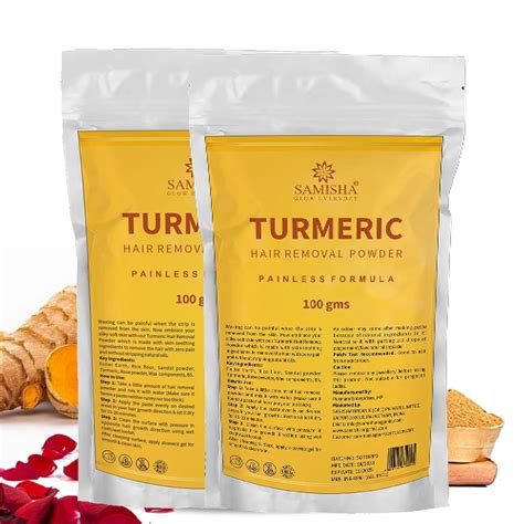 Buy Turmeric Hair Removal Powder SAMISHA Herbal Wax Powder for Hair ...