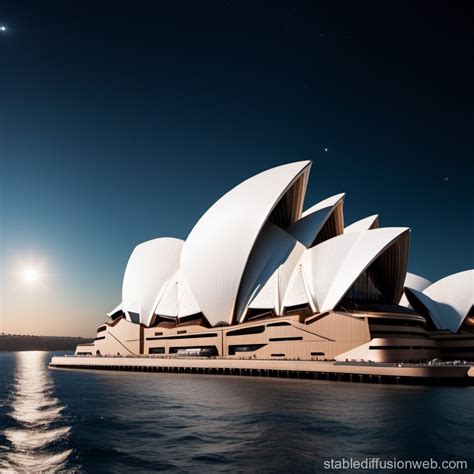 Spaceship Adopting Sydney Opera House Design | Stable Diffusion Online