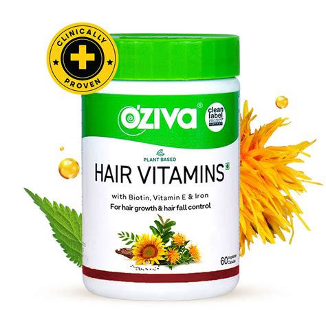 OZiva Hair Vitamins, 60 Capsules | Uses, Benefits, Price | Apollo Pharmacy