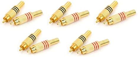 ESPtronics AV Pin RCA Pin Male Audio Video RCA Pin Male Connector for ...