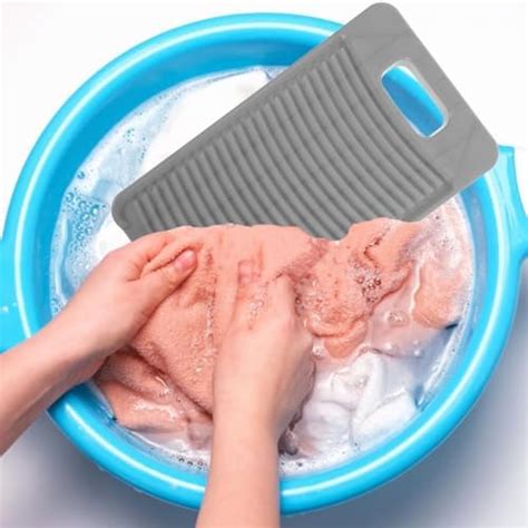 Finner Plastic Laundry Washboard with Handle | Hand Washing Scrub Board ...