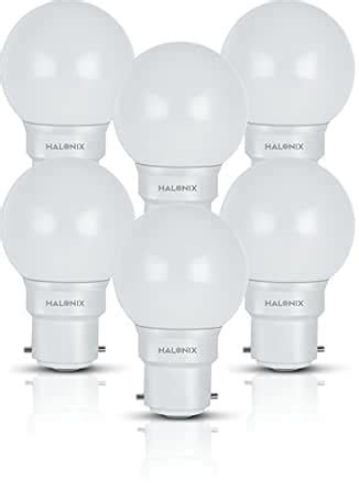 Buy Halonix Nitelite FD GL Base B22 0.5-Watt LED Bulb (Pack of 6, White ...
