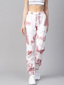 PLUSS Dyed Women White, Pink Track Pants - Buy PLUSS Dyed Women White ...