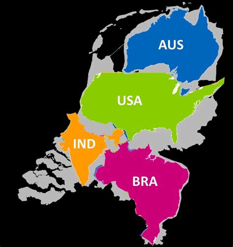 The true size of the Netherlands : r/MapPorn