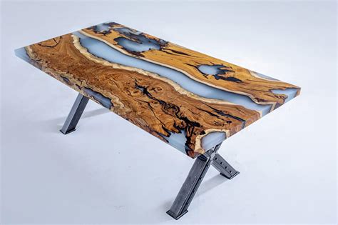 Customizable Epoxy Resin Live Edge River Dining Table - Custom Wood ...