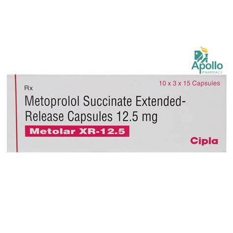 Metolar XR-12.5 Capsule 15's Price, Uses, Side Effects, Composition ...