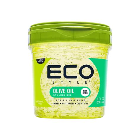 Eco Style Olive Oil Styling Gel, 8 oz., Nourishing Hair Gel with ...