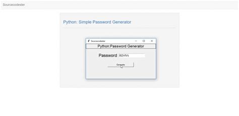 Image result for The Class Diagram for Password Generator in Python