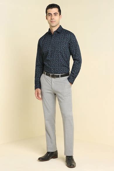 Buy Men Black Printed Full Sleeves Formal Shirt Online - 39959713 ...