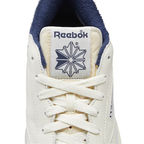 Men Reebok Club C 85 Vintage Tennis Shoes Chalk White Navy Blue ...