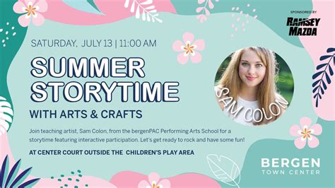Summer Storytime and Crafts, One Bergen Town Center Route 4 East ...