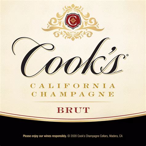 Cook's California Champagne Brut White Sparkling Wine 187 mL Bottles ...
