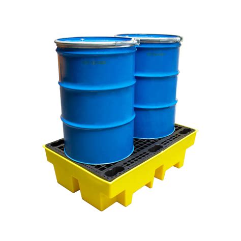 ADR 2 Drum Spill Pallet 1300 x 750 x 400mm, 250 Litre (Includes Grid)