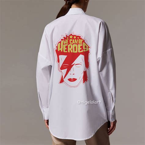 David Bowie Painted Shirt Custom Portrait from photo Person | Inspire ...