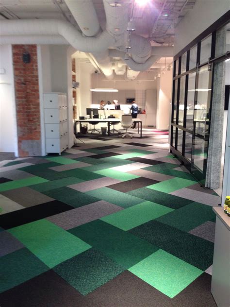 Mixed green and neutral carpeting www.CorporateCare.com | Carpet tiles ...