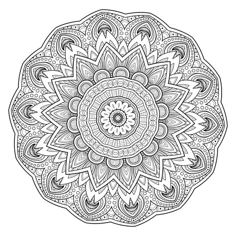 Mandala Flower Coloring Pages Difficult at GetColorings.com | Free ...