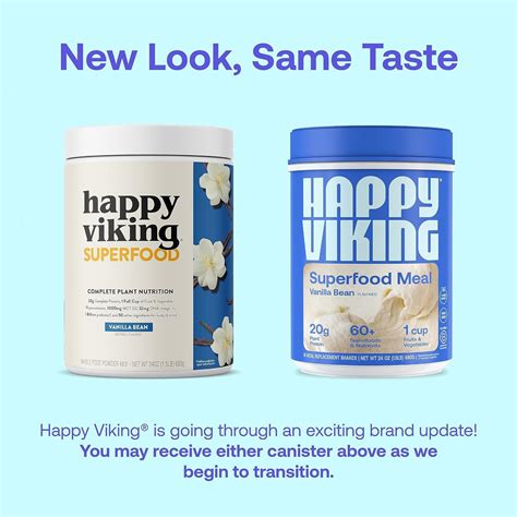 Happy Viking Vanilla Vegan Protein Powder - 24 Oz: Plant-Based Protein ...