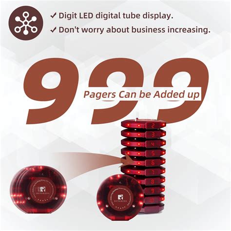 Snapklik.com : T119 Beeper Pager For Restaurant, Order Ready Buzzer, 2 ...