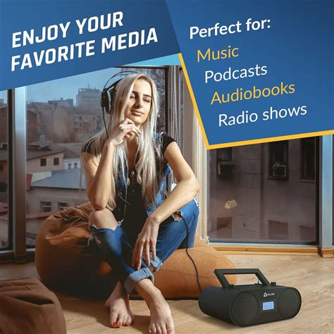 Buy KLIM B4 Portable CD Player + AM/FM Radio CD Player MP3, Bluetooth ...